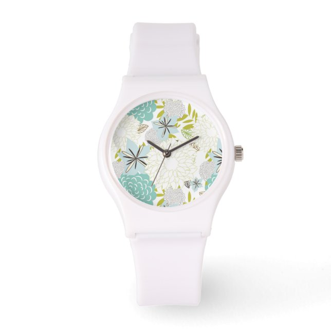 Floral background watch (Front)