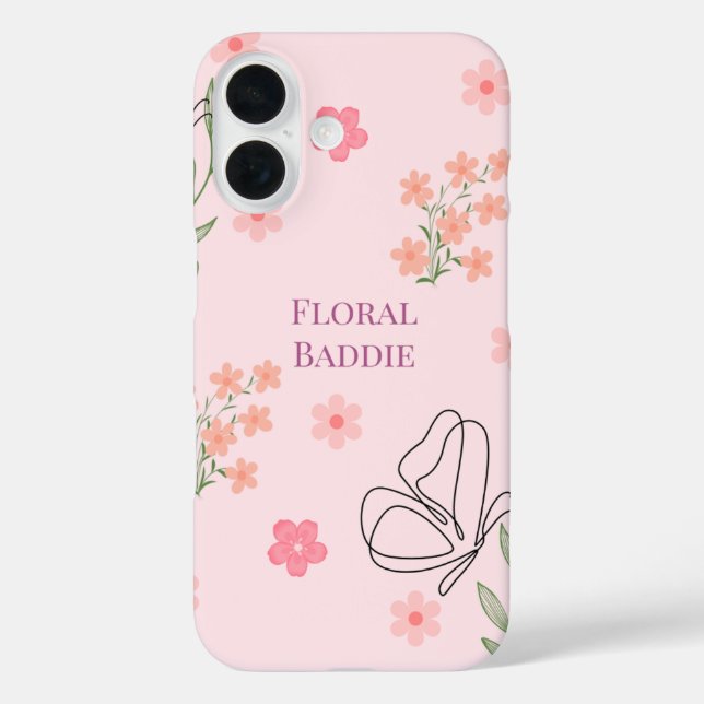 Floral Baddie Case-Mate iPhone Case (Back)