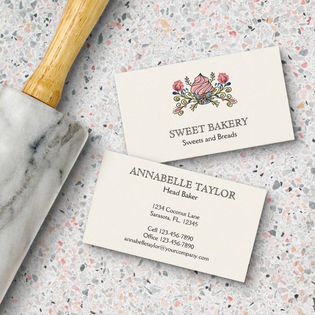 Floral Bakery Business Card (Creator Uploaded)