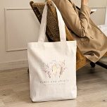 Floral Bakery Pastry Chef Baking Utensils Tote Bag<br><div class="desc">An elegant tote bag for bakers,  pastry chef and bakery business featuring whimsical watercolor baking utensils embellished with soft pink and violet florals and botanical. Perfect as a give away or freebie for customers.</div>