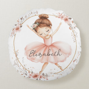 Floral Ballerina Round Cushion