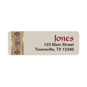 Floral Band Return Address Label