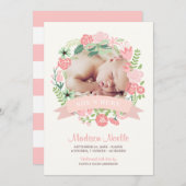 Floral Banner | Birth Announcement (Front/Back)