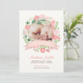Floral Banner | Birth Announcement (Standing Front)