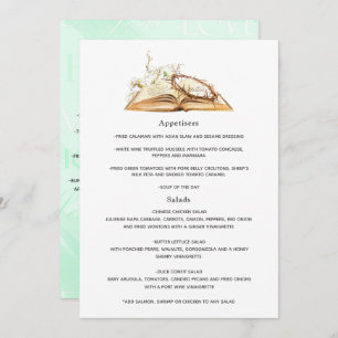 Floral Baptism or Christening Menu