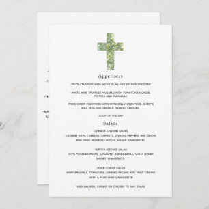 Floral Baptism or Christening Menu