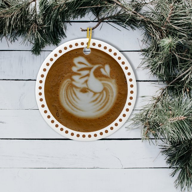 Floral Baristas Art In Latte Ceramic Tree Decoration (Creator Uploaded)