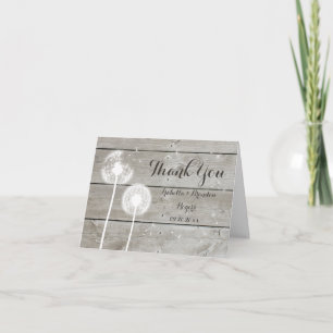 Floral Barn Board Thank You Card