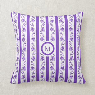 Floral baroque stripes pattern  cushion