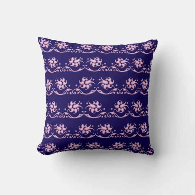 Floral baroque style pattern. cushion (Front)