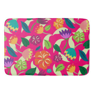 Floral  bath mat