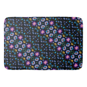 floral bath mat