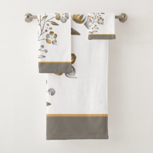 Floral  Bath Towel Set