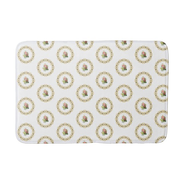 Floral Bathroom Bath Mat (Front)