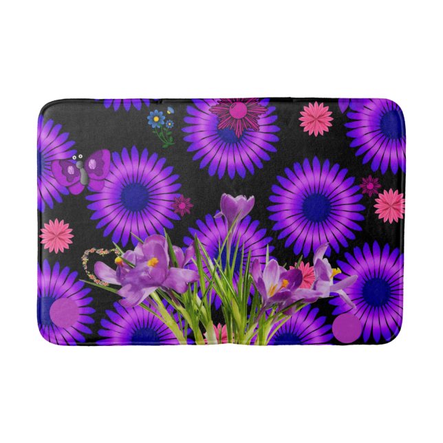 Floral Bathroom Bathmat (Front)