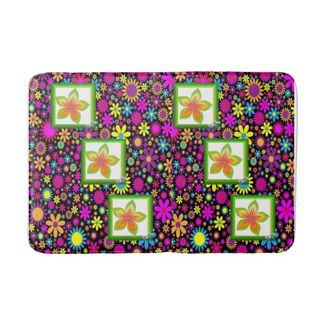 Floral Bathroom Bathmat (Front)