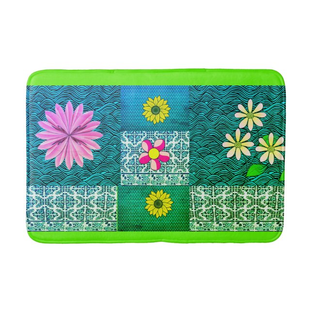 Floral Bathroom Bathmat (Front)