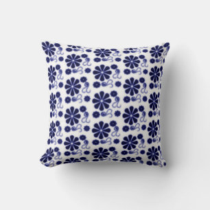 Floral Batik Swirl Pillow