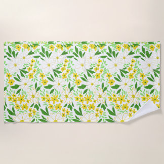 Floral beach towel