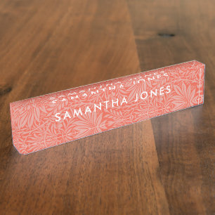 Floral Beach Vibes Classic Personalised Nameplate