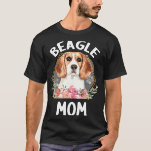 Floral Beagle Mum Dog Parent Paw Mama Pet Owner Mo T-Shirt
