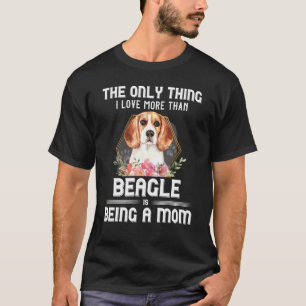 Floral Beagle Puppy Owner Dog Parent Mummy Mother' T-Shirt