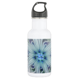 Floral Beauty Abstract Modern Blue Pastel Flower 532 Ml Water Bottle