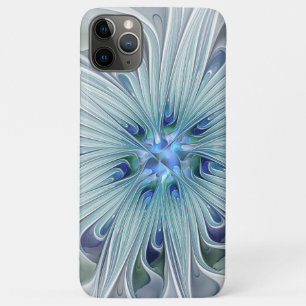 Floral Beauty Abstract Modern Blue Pastel Flower iPhone 11 Pro Max Case