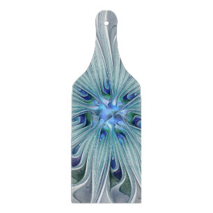 Floral Beauty Abstract Modern Blue Pastel Flower Cutting Board