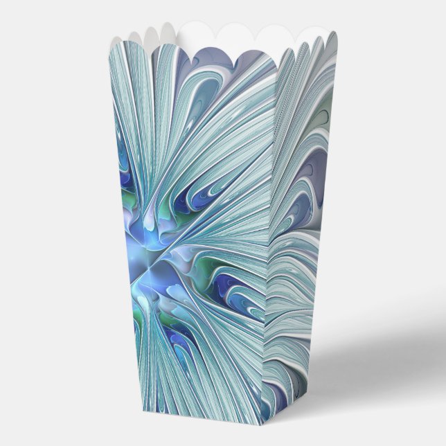 Floral Beauty Abstract Modern Blue Pastel Flower Favour Box (Front)