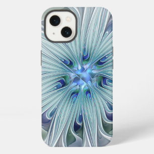 Floral Beauty Abstract Modern Blue Pastel Flower iPhone 13 Case