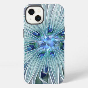 Floral Beauty Abstract Modern Blue Pastel Flower iPhone Case