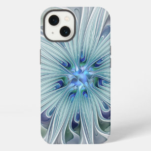 Floral Beauty Abstract Modern Blue Pastel Flower iPhone 13 Case