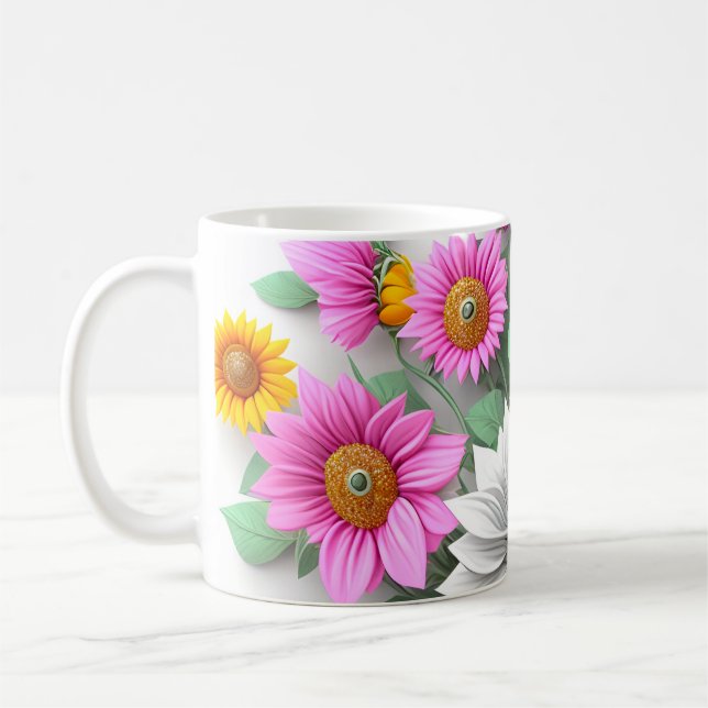 Floral beauty coffee  coffee mug (Left)