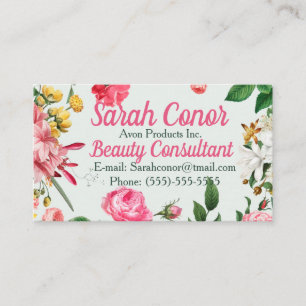 Floral Beauty Consultant Business Card