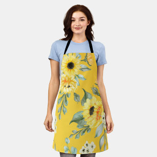 Floral beauty throw pillow apron