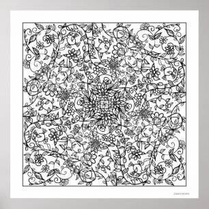 Floral Beauty You Colour Beautiful Large  Poster