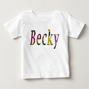 Floral Becky Name Logo, Baby T-Shirt