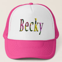 Floral Becky Name Logo,