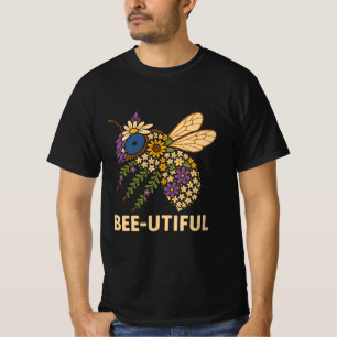 Floral Bee Fusion Bee-Utiful T-Shirt