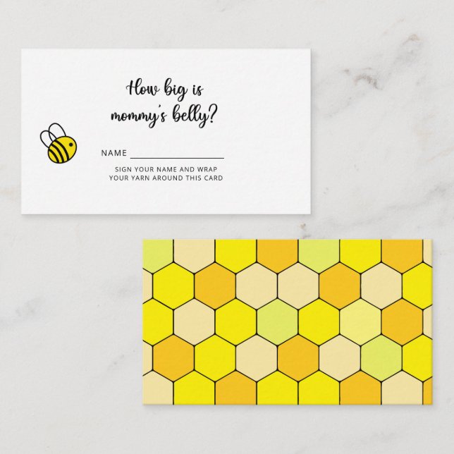 Floral Bee how big is mummy's belly Enclosure Card (Front/Back)