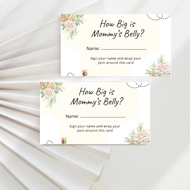 Floral bee how big is mummy's belly enclosure card (Creator Uploaded)