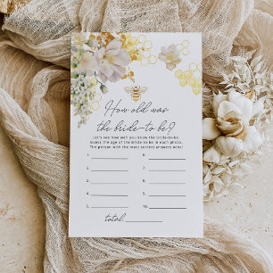 Floral bee How old was the bride to be game