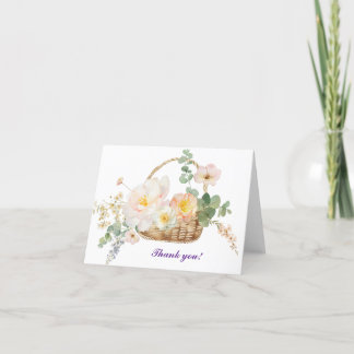 Floral Bee Thank You Cards