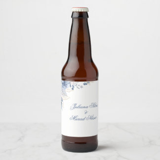 Floral Beer Bottle Labels for Wedding & Events