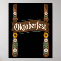 Floral Beer Suspenders Costume Beer Festival