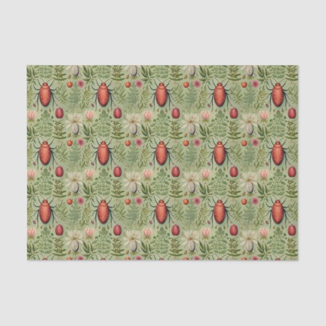 Floral Beetles Tissue Paper (Front)