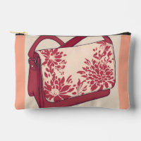 Floral Beige & Red AI art 