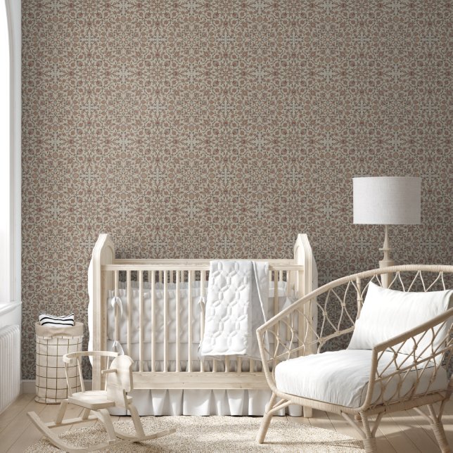 floral beige wallpaper (Kids)