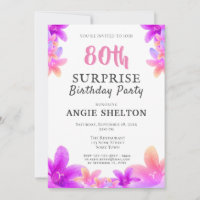 Floral Bellflowers 80th Birthday Surprise Party